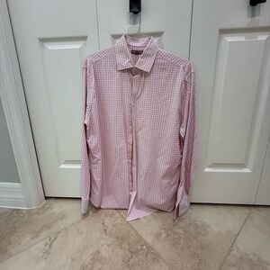 Peter Millar Pink Gingham Button Down Shirt
